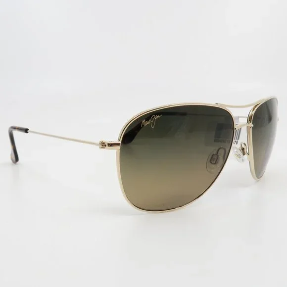 Maui Jim CLIFF HOUSE MJ 247-16 59 Gold/Bronze Polarized New Aviator Sunglasses - Picture 3 of 7